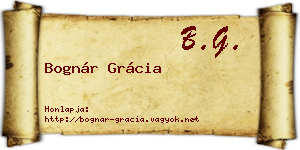 Bognár Grácia névjegykártya